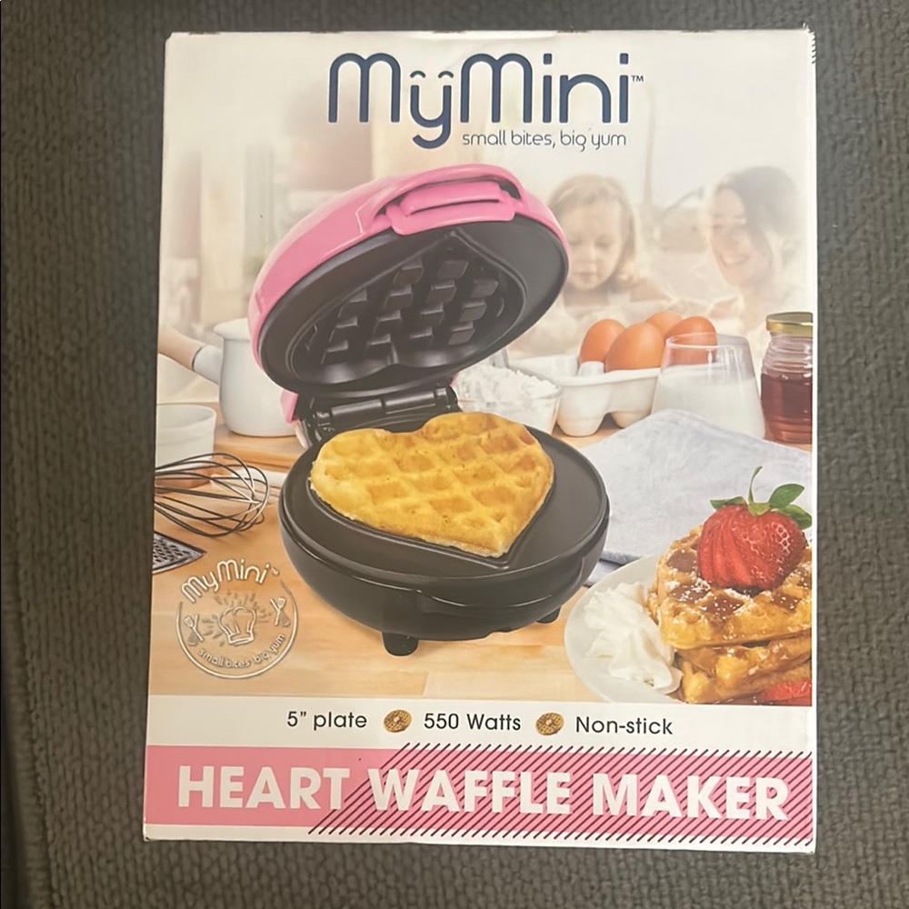 MyMini Pink Heart Waffle Maker